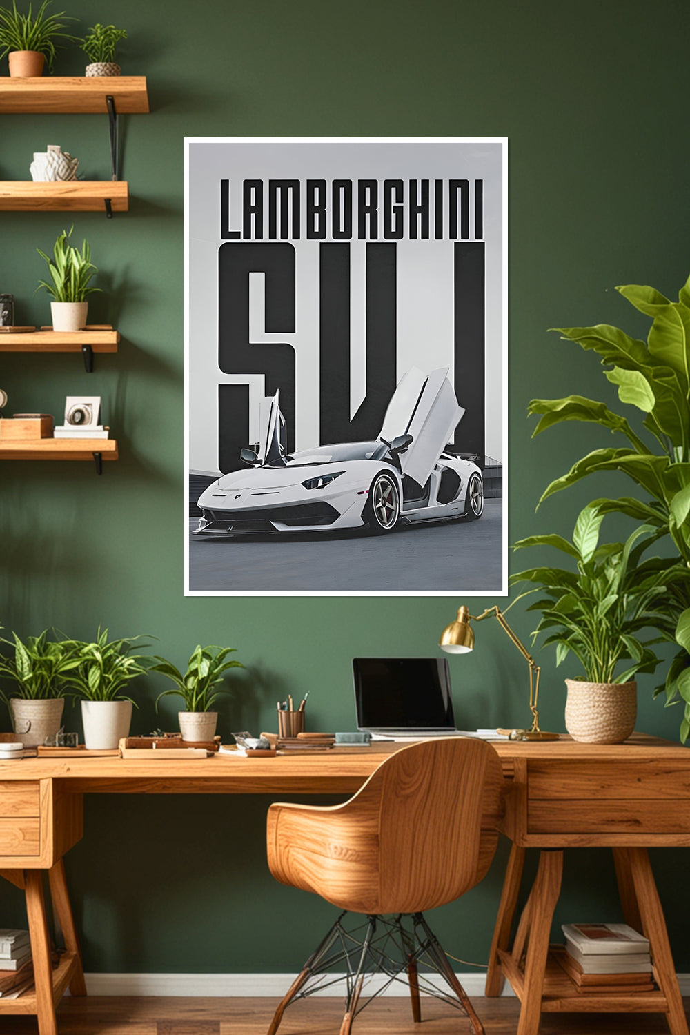 Lamborghini Aventador SVJ | White | Car Poster