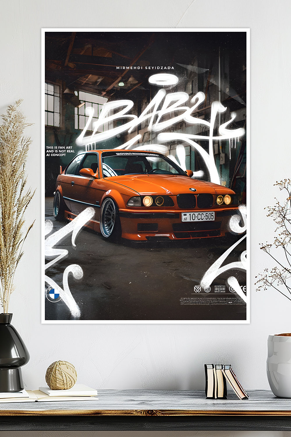 BMW E36 | AI Concept Car Poster
