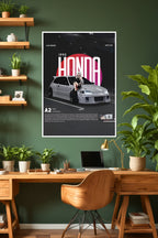 Honda Civic EG6 | A2 (NieR: Automata) | Anime Car Poster