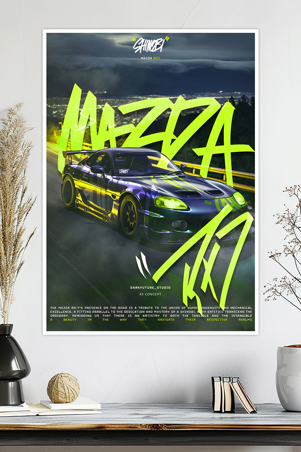 Mazda RX-7 | AI Concept | Car Poster