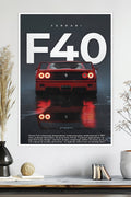 Ferrari F40 | Car Poster