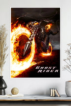 Ghost Rider | Fiery Motorcycle | Marvel Poster