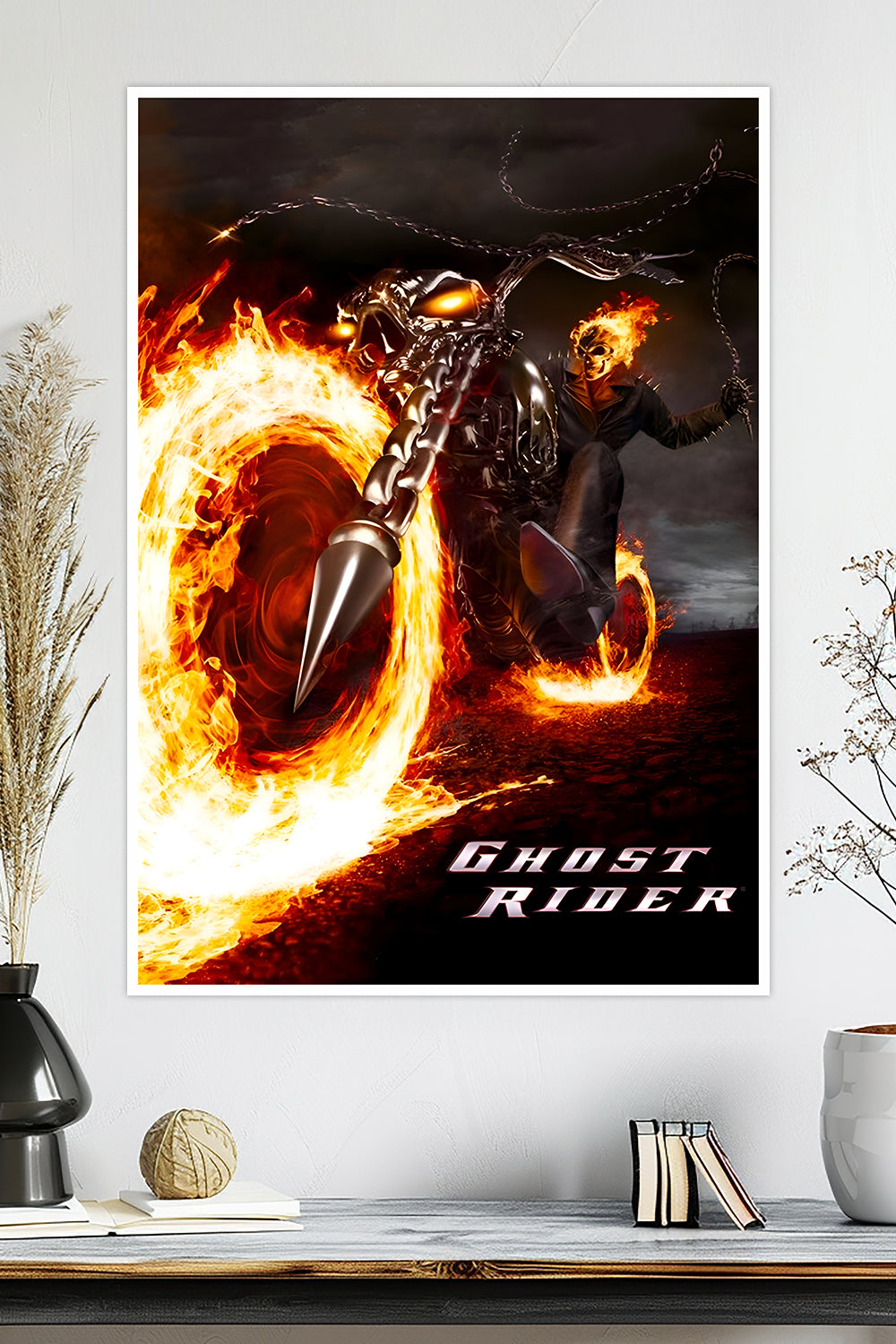 Ghost Rider | Fiery Motorcycle | Marvel Poster