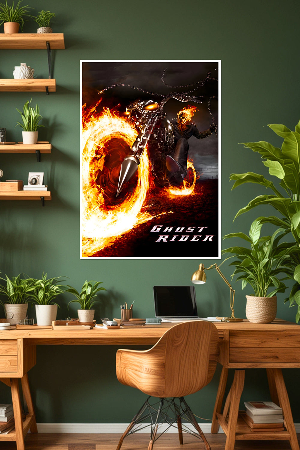 Ghost Rider | Fiery Motorcycle | Marvel Poster