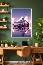 Porsche 911 GT3 RS | Anime Girl | Car Poster