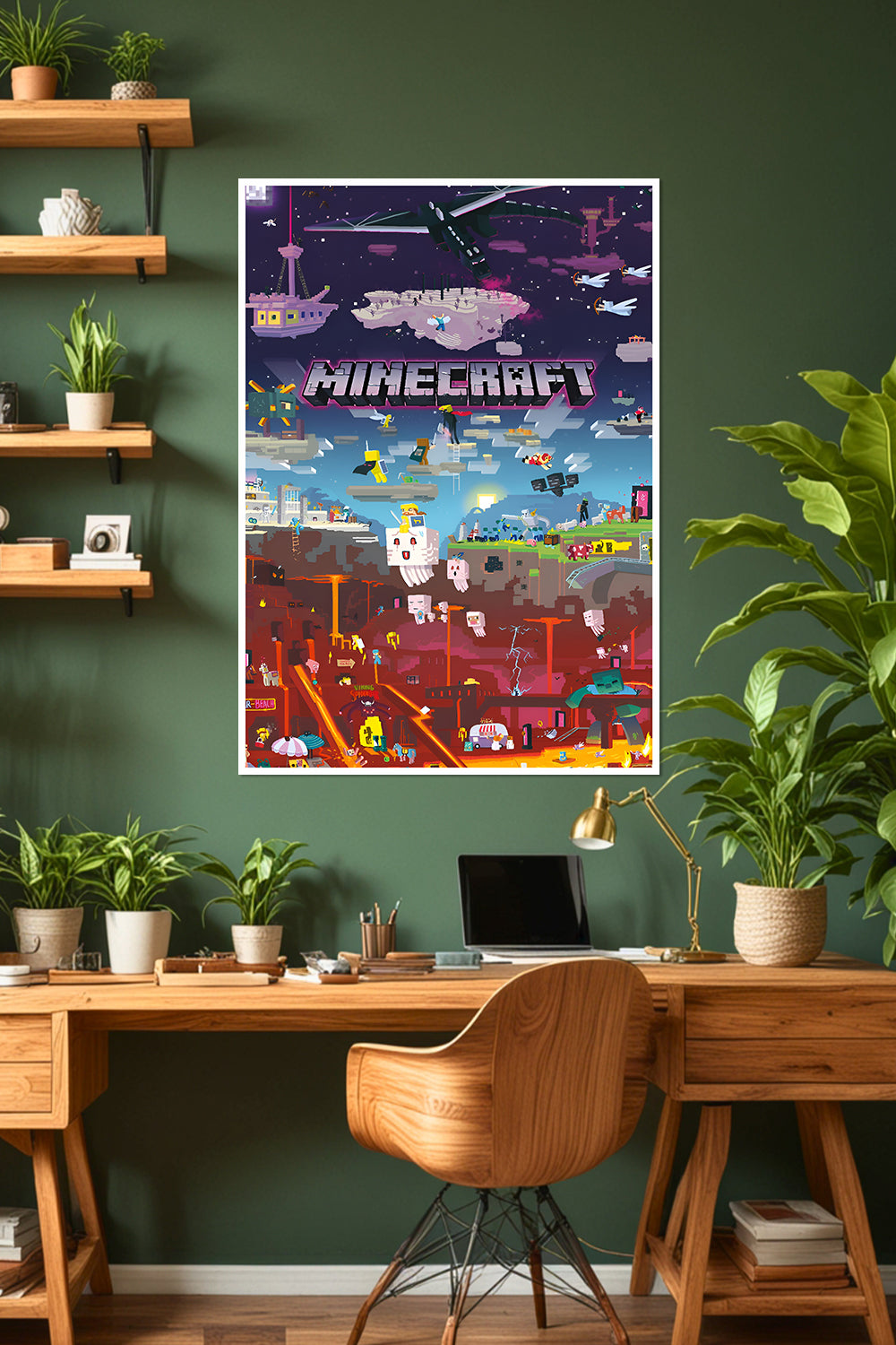 Minecraft | Creeper & Steve | Game Poster