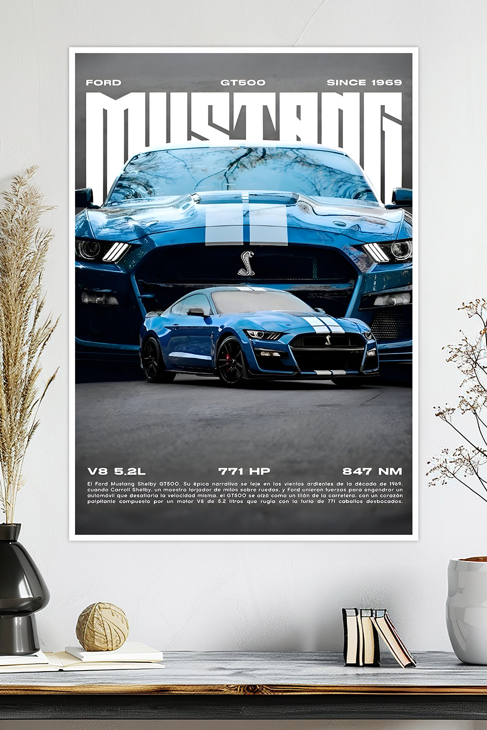 Ford Mustang Shelby GT500 | 1969 | Car Poster
