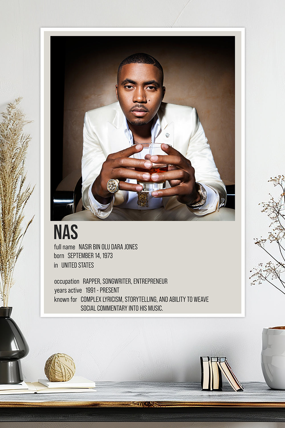 Nas | Hip-Hop Lyricist & Storyteller | Rap Legend | Music Poster