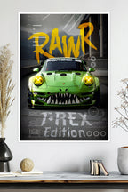 Porsche 911 | T-Rex Edition | "Rawr" | Car Poster