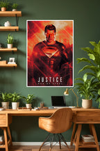 Man of Steel | Justice Superman Red Heat Vision | DC Poster