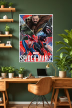 Peter Parker & Miles Morales | Venom & Kraven | Marvel's Spider-Man 2 | Game Poster