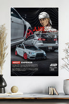 Mitsubishi Lancer Evolution | Initial D | Car Poster