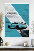 Porsche 911 GT3 | 60 Years Legend | Car Poster