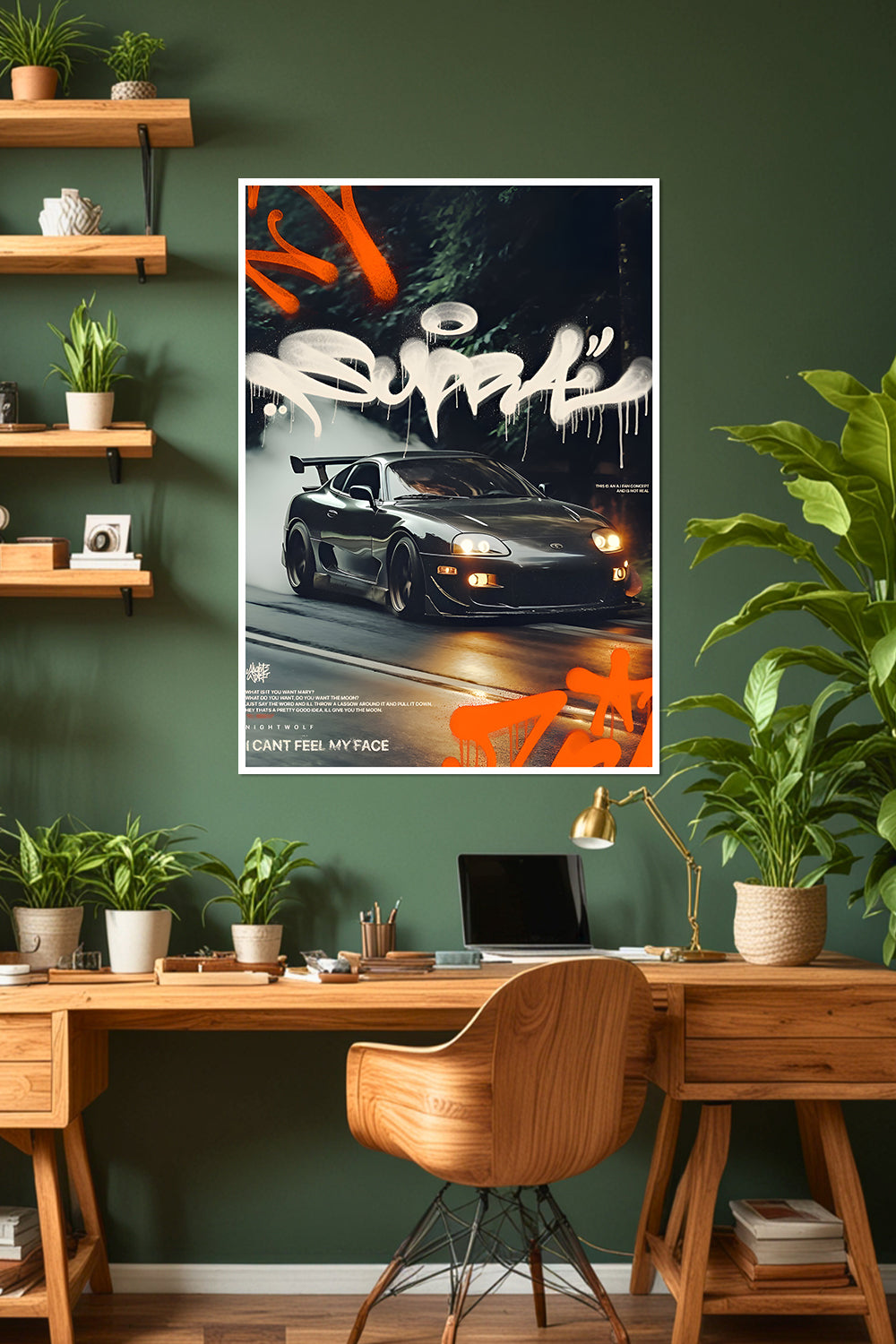 Toyota Supra | "I Can't Feel My Face" | Car Poster