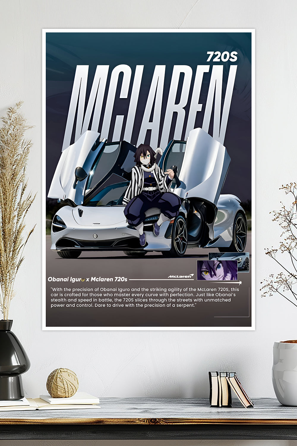 Obanai Iguro x McLaren 720S | Car Poster