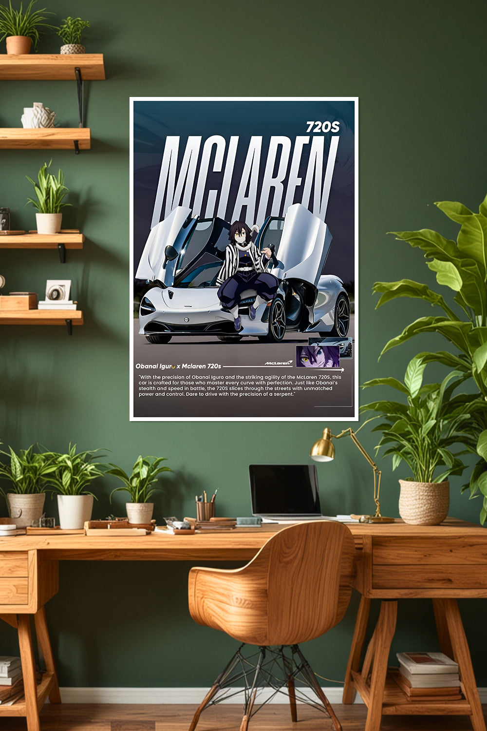 Obanai Iguro x McLaren 720S | Car Poster