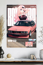 Chika Fujiwara | BMW E32 | Car Poster