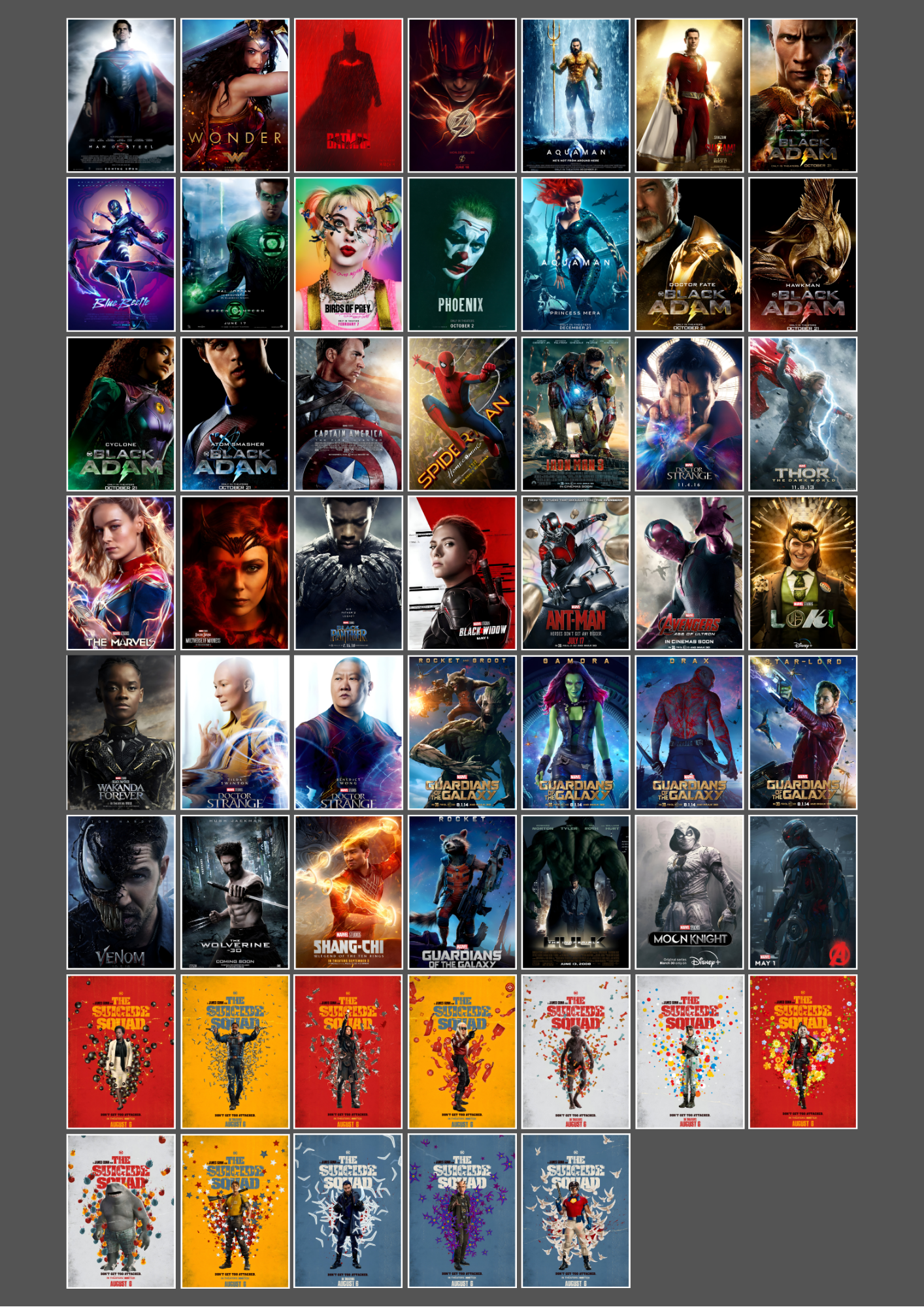 54 Epic Superhero Collage Set