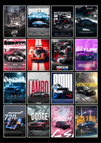 16 Epic Cars Collage Set