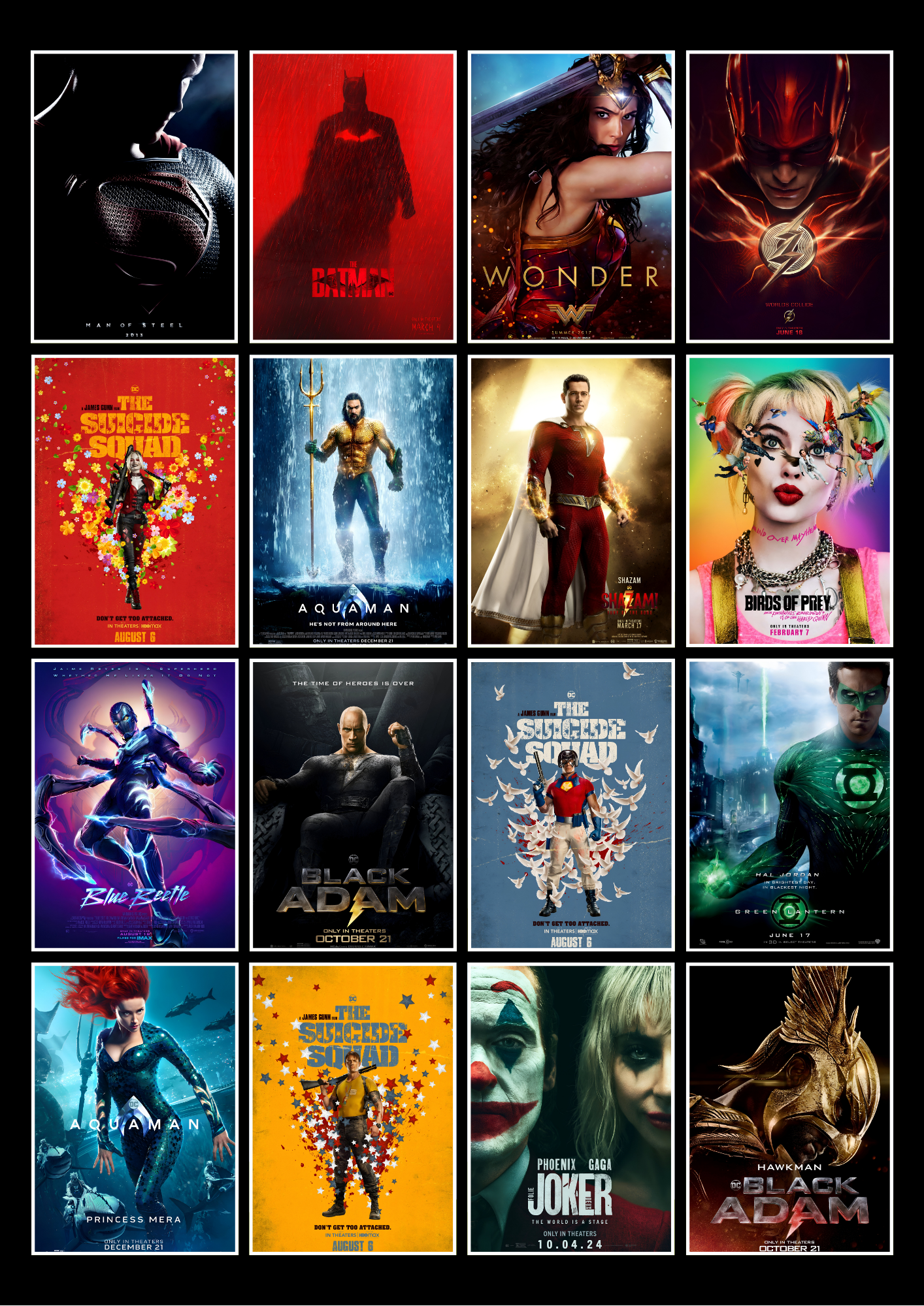 16 Epic DC Collage Set