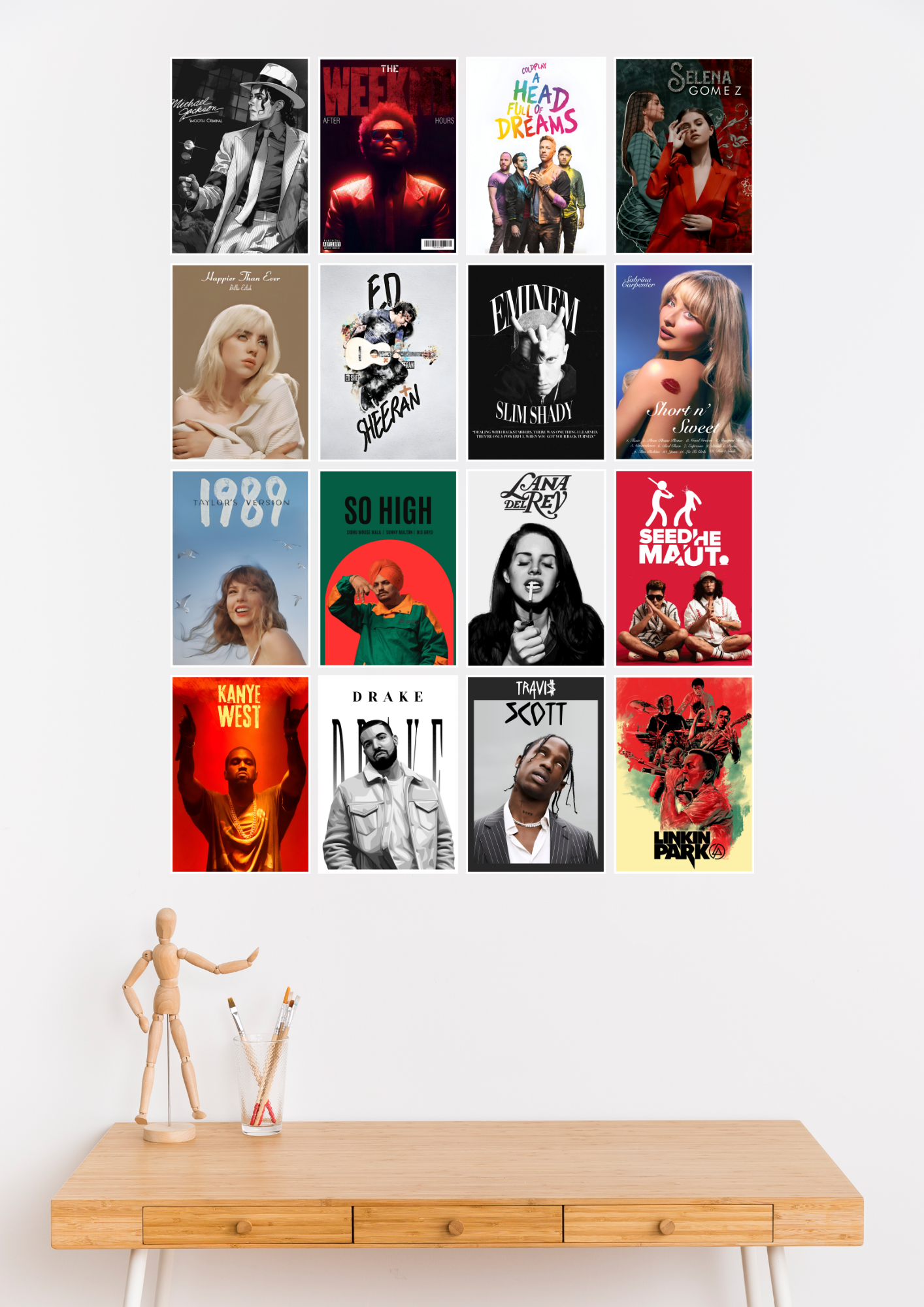16 Epic Singer & Musician Collage Set