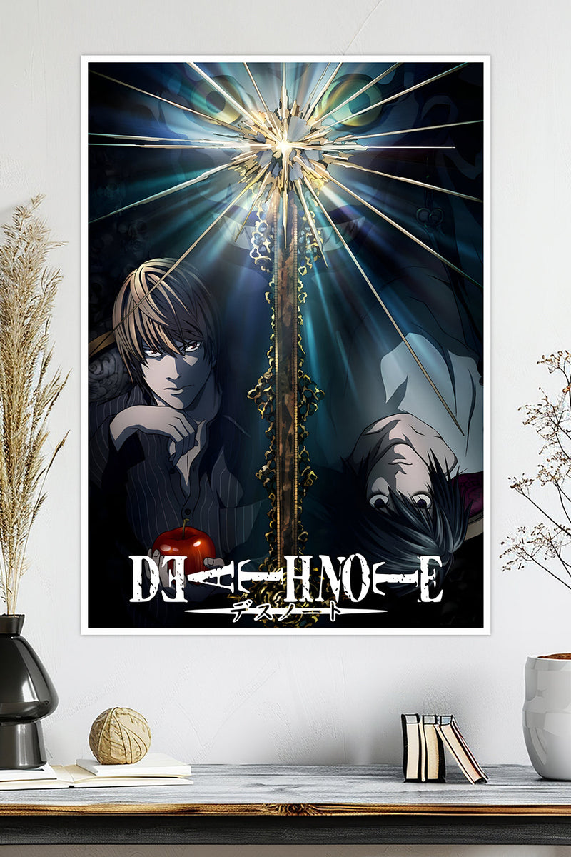 Pinterest Death Note Poster Light Yagami & L | Death Note | Anime Poster – ThePosterPalette