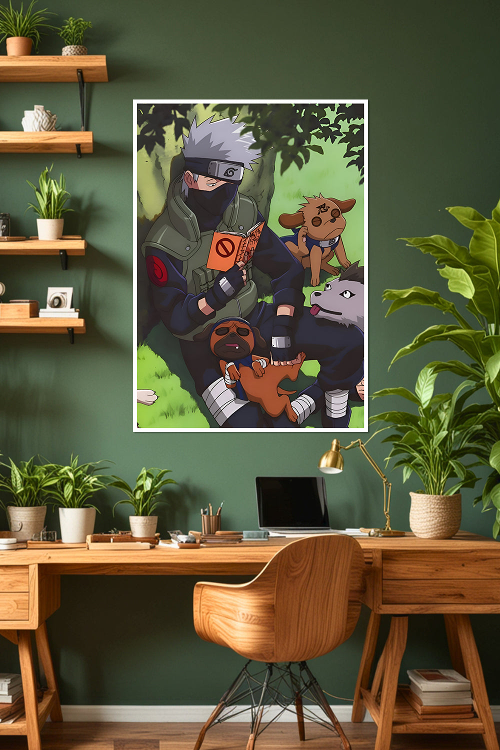 Kakashi & Ninja Dogs | Naruto | Anime Poster