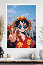 Luffy Summer Vibes | One Piece Aesthetic | Anime Poster