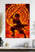 Tanjiro Fire Breathing | Demon Slayer | Anime Poster
