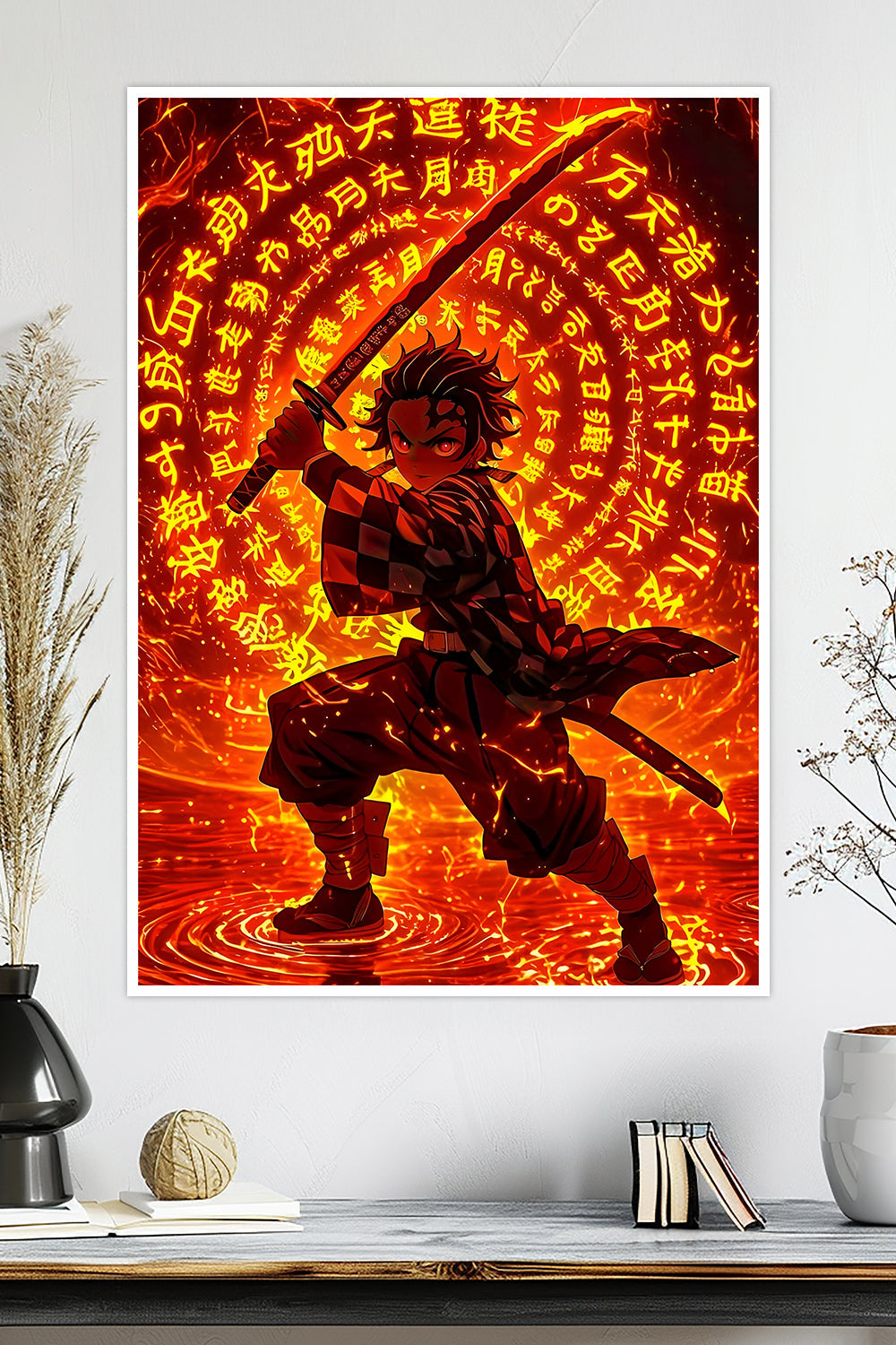 Tanjiro Fire Breathing | Demon Slayer | Anime Poster