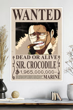 One Piece | Sir Crocodile | Wanted Poster | Anime Poster