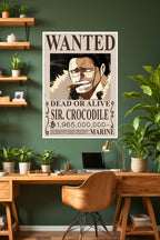 One Piece | Sir Crocodile | Wanted Poster | Anime Poster