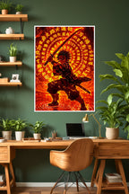 Tanjiro Fire Breathing | Demon Slayer | Anime Poster