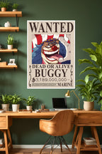 One Piece | Buggy the Clown | Wanted Poster | Anime Poster