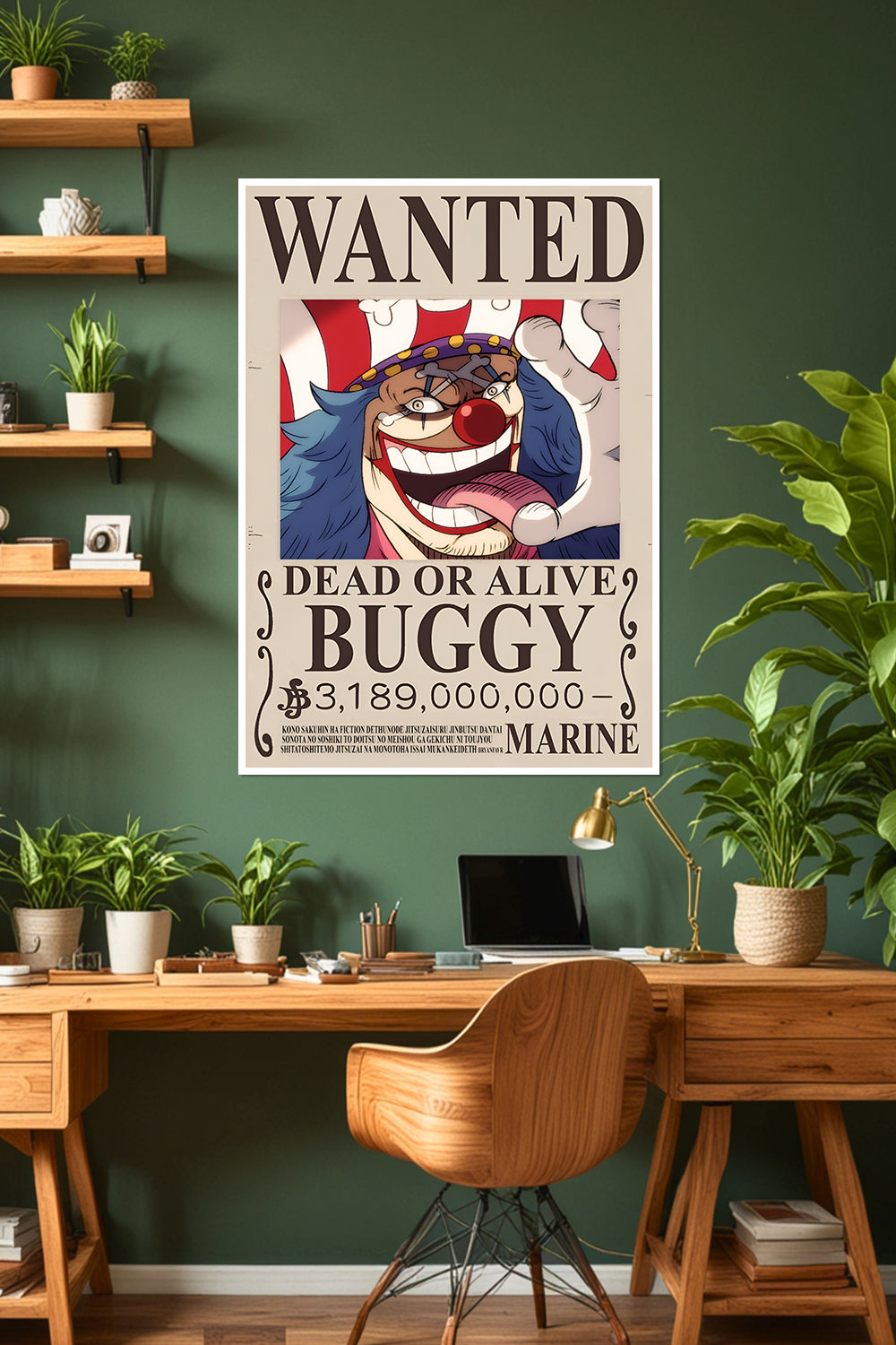One Piece | Buggy the Clown | Wanted Poster | Anime Poster