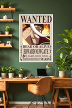 One Piece | Edward Newgate (Whitebeard) | Wanted Poster | Anime Poster