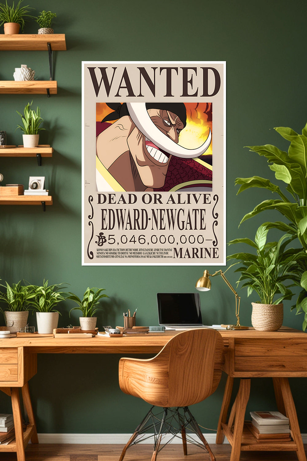 One Piece | Edward Newgate (Whitebeard) | Wanted Poster | Anime Poster