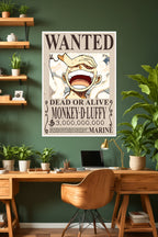 One Piece | Monkey D. Luffy | Wanted Poster | Anime Poster (Copy)