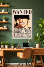 One Piece | Roronoa Zoro | Wanted Poster | Anime Poster