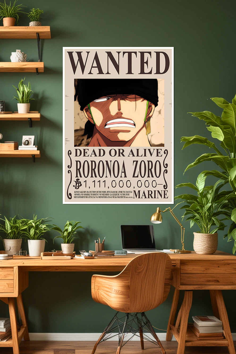 One Piece | Roronoa Zoro | Wanted Poster | Anime Poster