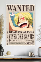 One Piece | Vinsmoke Sanji | Wanted Poster | Anime Poster