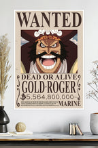 One Piece | Gol D. Roger | Wanted Poster | Anime Poster