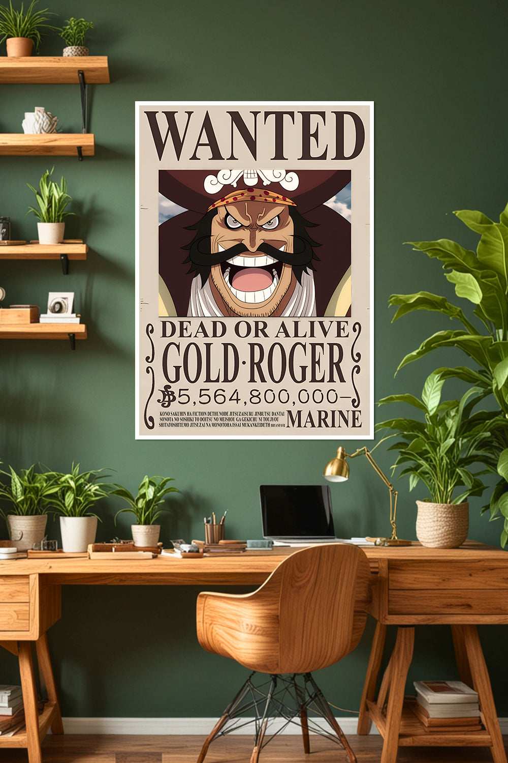 One Piece | Gol D. Roger | Wanted Poster | Anime Poster
