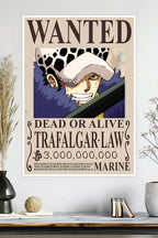 One Piece | Trafalgar Law | Wanted Poster | Anime Poster