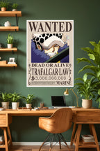 One Piece | Trafalgar Law | Wanted Poster | Anime Poster