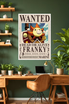 One Piece | Franky | Wanted Poster | Anime Poster