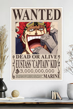 One Piece | Eustass "Captain" Kid | Wanted Poster | Anime Poster