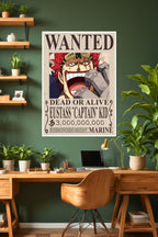 One Piece | Eustass "Captain" Kid | Wanted Poster | Anime Poster