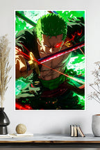 Zoro King of Hell | One Piece | Three-Sword Style | Anime Poster