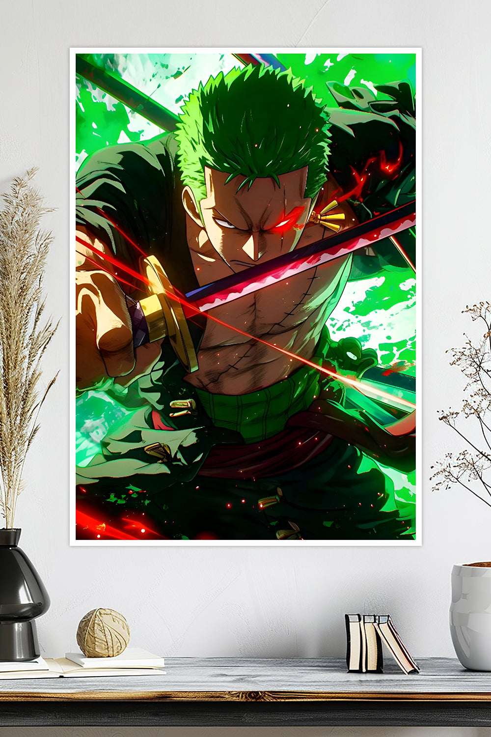 Zoro King of Hell | One Piece | Three-Sword Style | Anime Poster